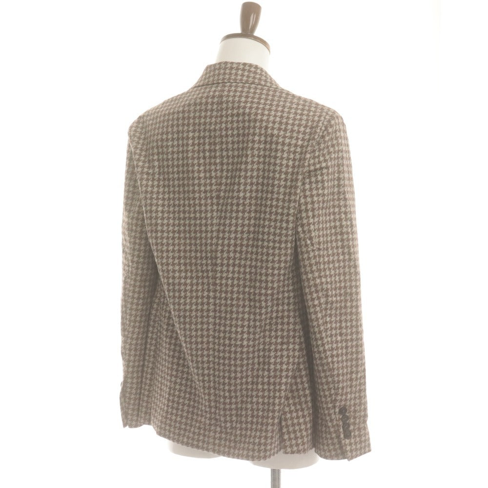 ■ CIRCOLO1901 チルコロ1901 ジャケット アウター ボタン ポケット 総柄 メンズ 50 ブラウン系 タグ付き 未使用