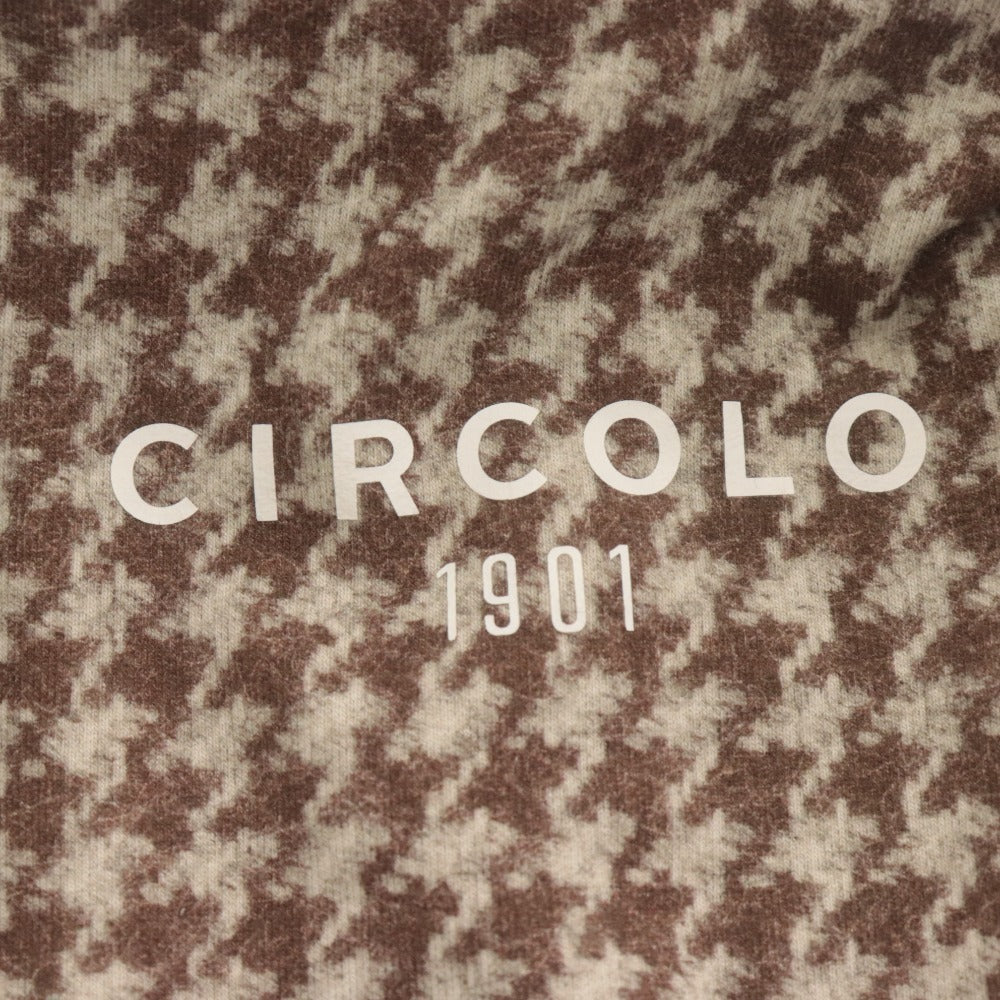 ■ CIRCOLO1901 チルコロ1901 ジャケット アウター ボタン ポケット 総柄 メンズ 50 ブラウン系 タグ付き 未使用