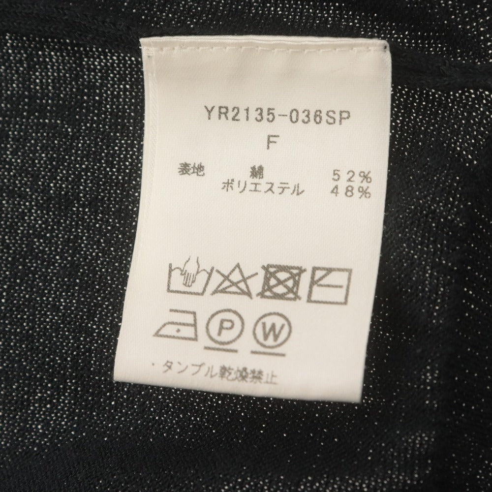 ■ yori ヨリ カーディガン アウター 長袖 ボタン 無地 レディース F ブラック系 ダークネイビー系