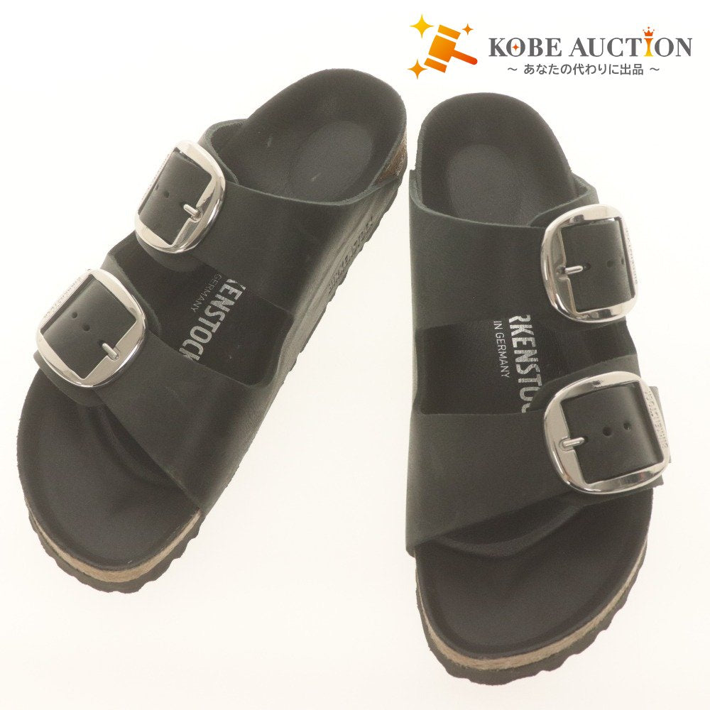 ■ BIRKENSTOCK Sandals Shoes Footwear Belt Silver Hardware Men's Women's 24cm Black