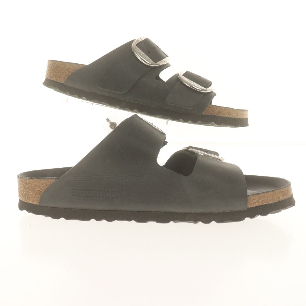 ■ BIRKENSTOCK Sandals Shoes Footwear Belt Silver Hardware Men's Women's 24cm Black