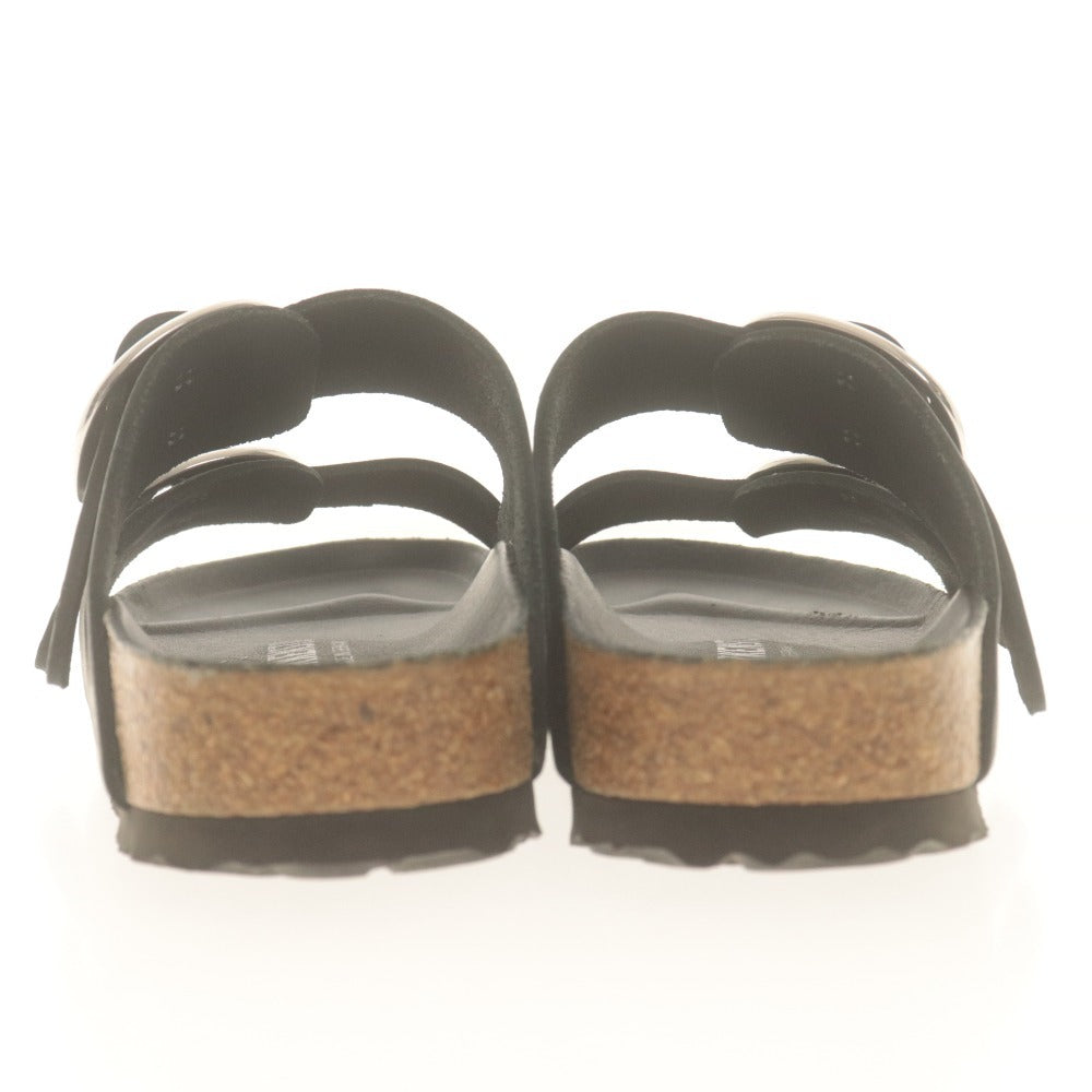 ■ BIRKENSTOCK Sandals Shoes Footwear Belt Silver Hardware Men's Women's 24cm Black