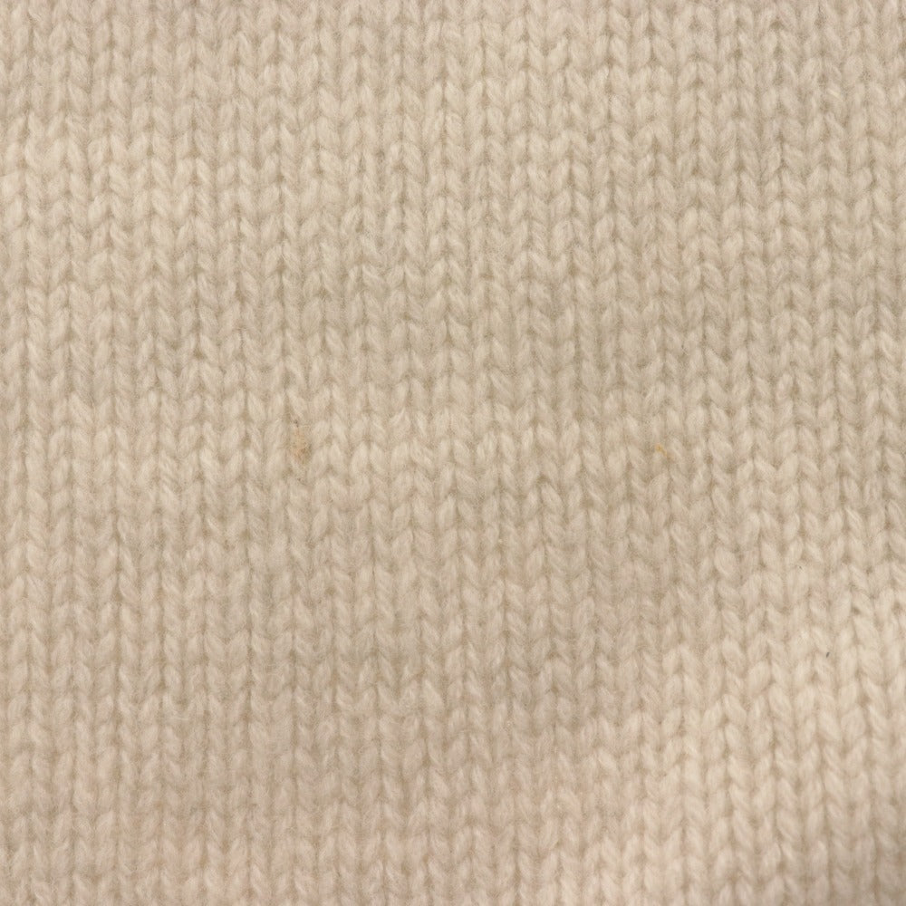 ■ GALERIE VIE Knit Sweater Top Crew Neck Long Sleeve Solid Men's Women's S Light Beige