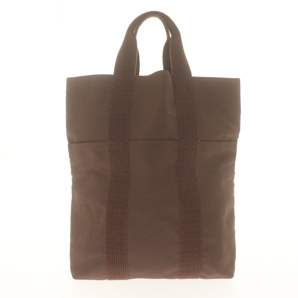 ■ HERMES エルメス トートバッグ ハンドバッグ 鞄 エールライン カバス ファスナー ポケット フランス製 メンズ レディース ブラウン系