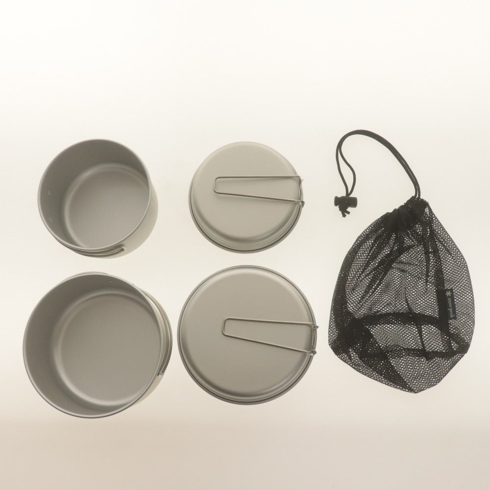 ■ snow peak スノーピーク アルミパーソナルクッカーセット キャンプ用品 食器 調理器具 ポット フライパン アルミ素材 アウトドア