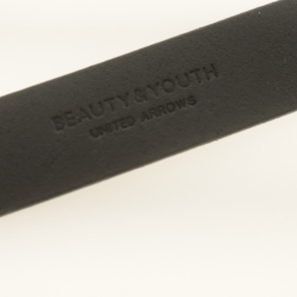 ■ BEAUTY&YOUTH UNITED ARROWS ビューティー＆ユース ユナイテッドアローズ ベルト ゴールド金具 メンズ レディース ブラック系