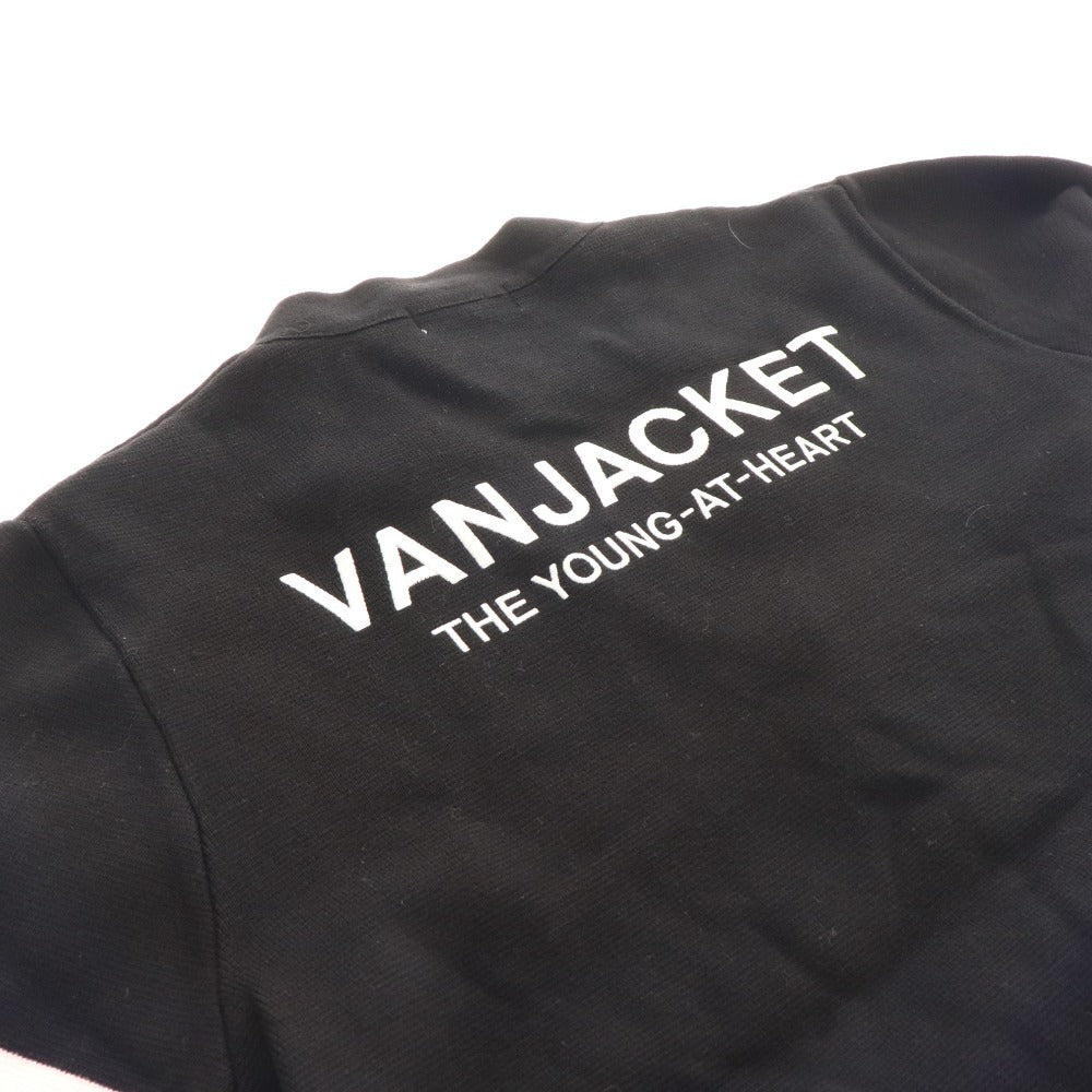 ■ Van Jacket Knit Cardigan Tops Back Logo Men's LL Black With Tag Unused