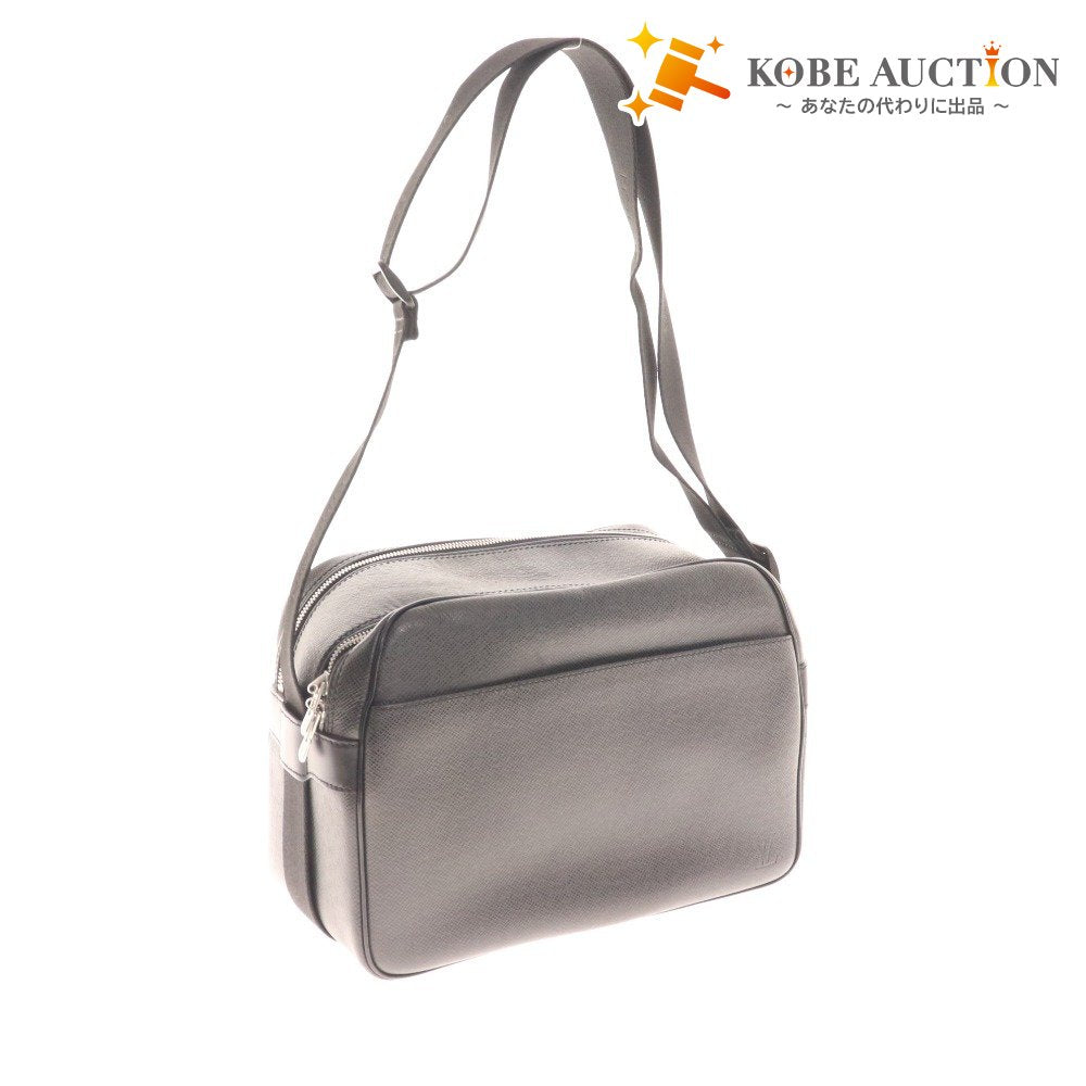 ■ Louis Vuitton Shoulder Bag CE0096 Bag Taiga Reporter Aldwaz Men's Black Accessories Included