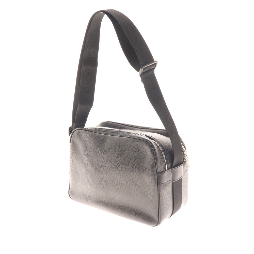 ■ Louis Vuitton Shoulder Bag CE0096 Bag Taiga Reporter Aldwaz Men's Black Accessories Included