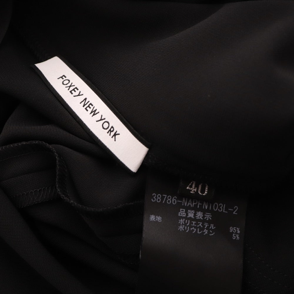 ■ フォクシー ワイドパンツ 38786 ボトムス ガウチョ レディース 40 ブラック 付属品付き