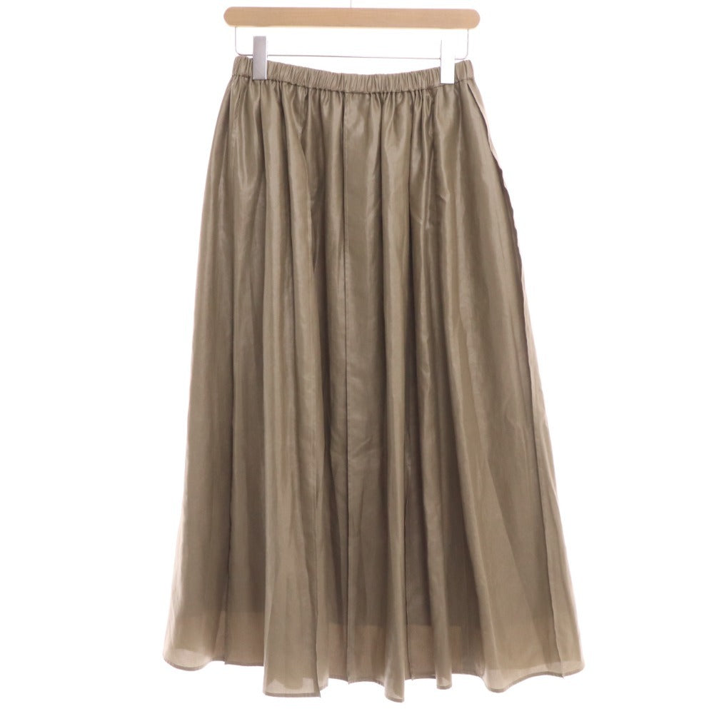 ■ Beardsley Long Skirt Bottoms Leather Tuck Women's 1 Khaki Tag attached Unused