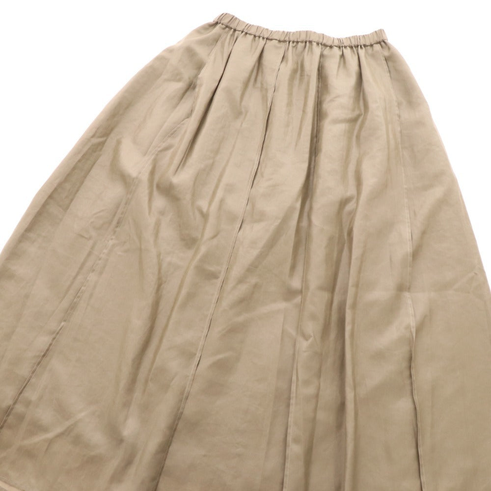 ■ Beardsley Long Skirt Bottoms Leather Tuck Women's 1 Khaki Tag attached Unused