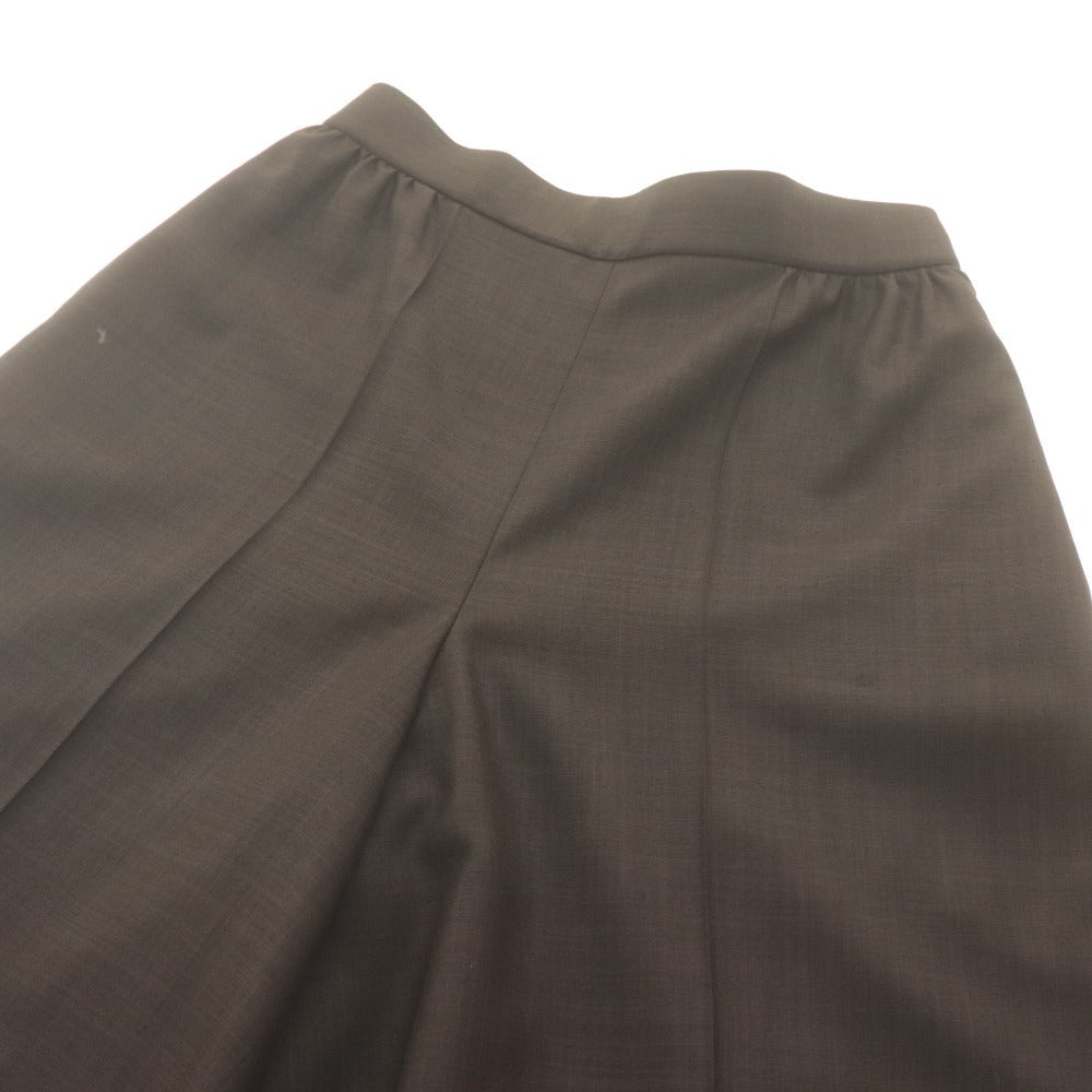 ■ フォクシー ニューヨーク FOXEY NEW YORK ワイドパンツ ボトムス ウォッシャブル 日本製 ダークブラウン 40(M相当） ハンガー付き
