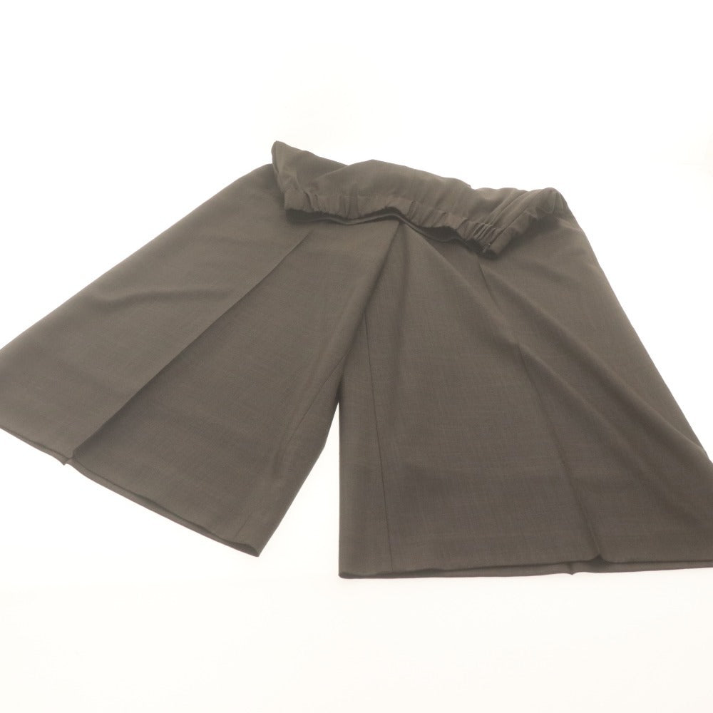 ■ フォクシー ニューヨーク FOXEY NEW YORK ワイドパンツ ボトムス ウォッシャブル 日本製 ダークブラウン 40(M相当） ハンガー付き