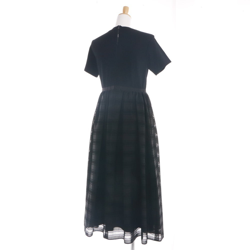 ■ フォクシー ニューヨーク FOXEY ロングワンピース 半袖 42777 ジャージー レディース 38(S相当）ブラック 付属品付き 未使用