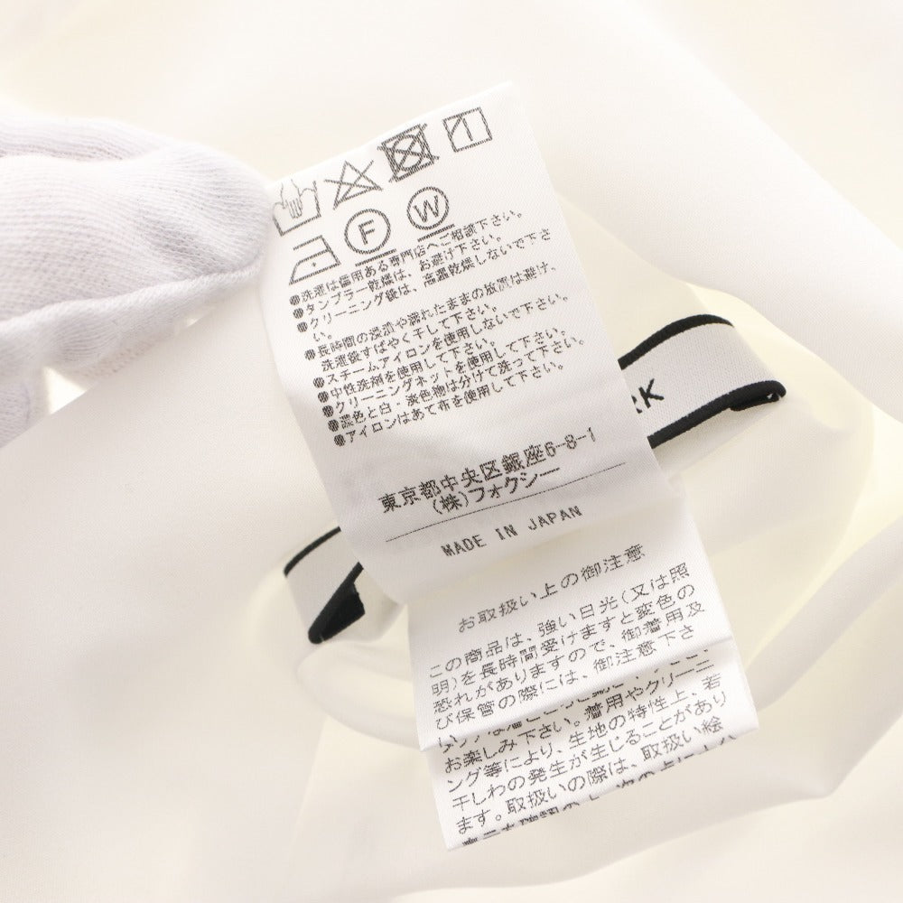 ■ フォクシー ニューヨーク ブラウス ノースリーブ 31283 トップス ボウタイ 日本製 レディース 38(S相当）ホワイト タグ付き 未使用