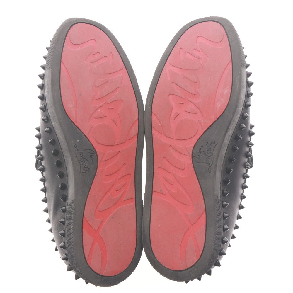 ■ Christian Louboutin ルブタン スリッポン 靴 PIK BOAT ピックボート スパイクスタッズ ローファー レディース 36 1/2 (23.5cm相当) 黒