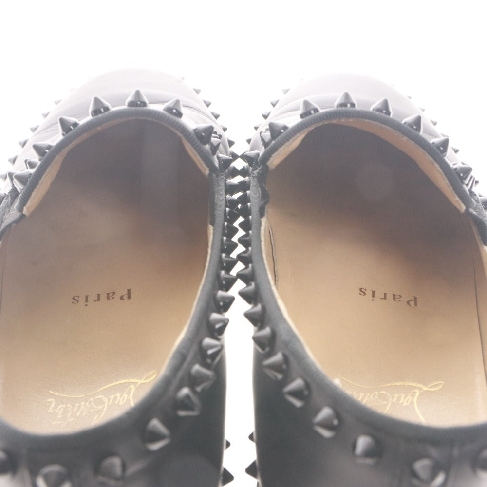 ■ Christian Louboutin ルブタン スリッポン 靴 PIK BOAT ピックボート スパイクスタッズ ローファー レディース 36 1/2 (23.5cm相当) 黒