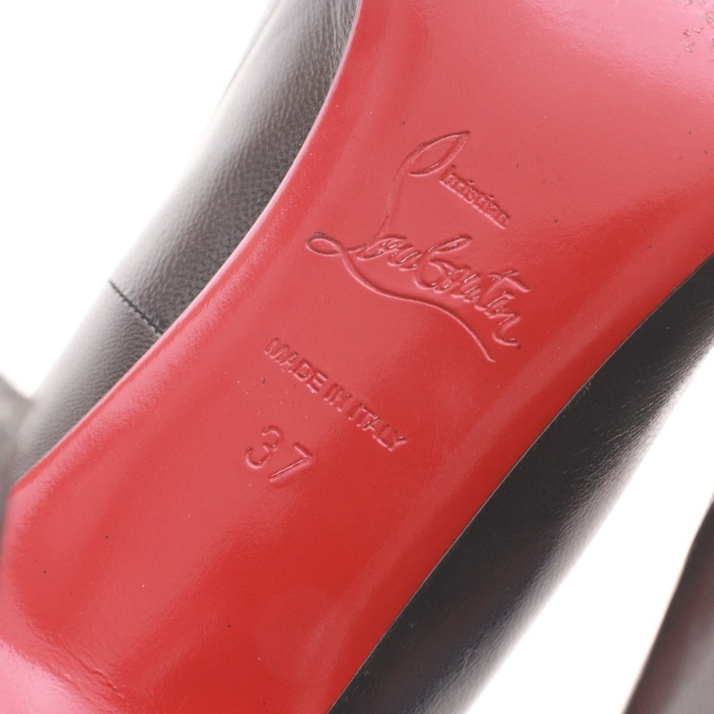 ■ Christian Louboutin パンプス ハイヒール 靴 レザー シンプル パンプ 85 KID イタリア製 レディース 37 (24cm相当) 黒 箱,袋付き