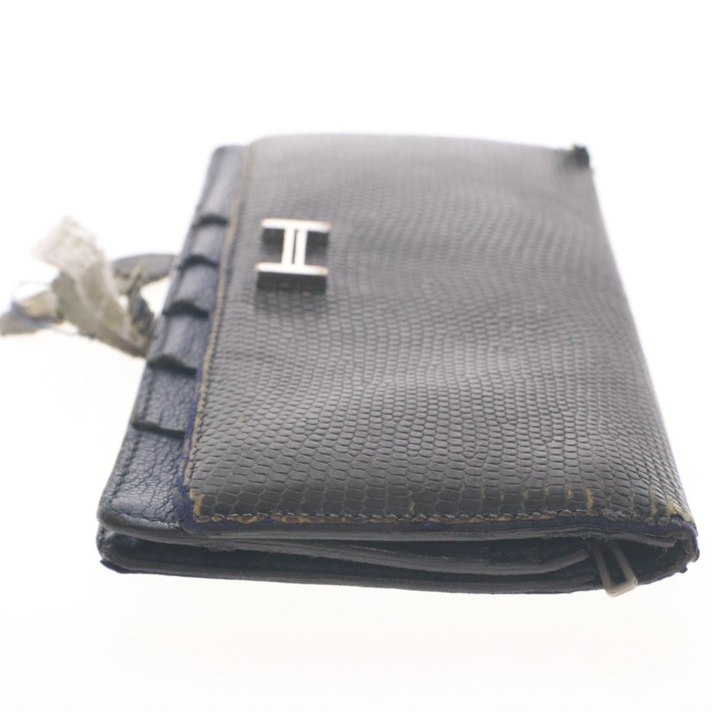 ■ HERMES エルメス 長財布 ベアンスフレ 800 シルバー金具 カード 札 小銭入れ メンズ レディース カーキグレー ネイビー 訳アリ