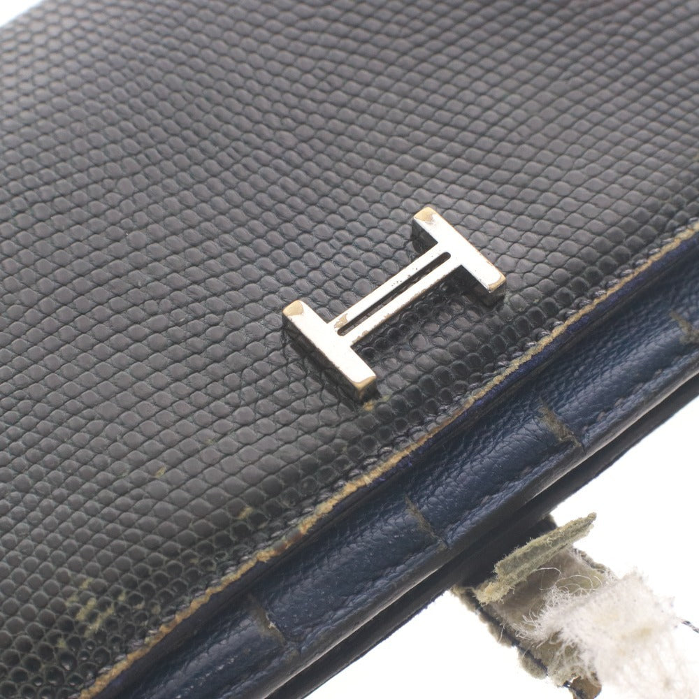 ■ HERMES エルメス 長財布 ベアンスフレ 800 シルバー金具 カード 札 小銭入れ メンズ レディース カーキグレー ネイビー 訳アリ