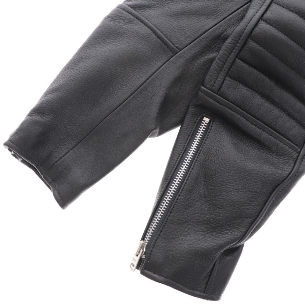 ■ KADOYA カドヤ K‘s LEATHER K`s PRODUCT ライダースジャケット アウター 牛革 レザー シャーリング タックロール メンズ L ブラック