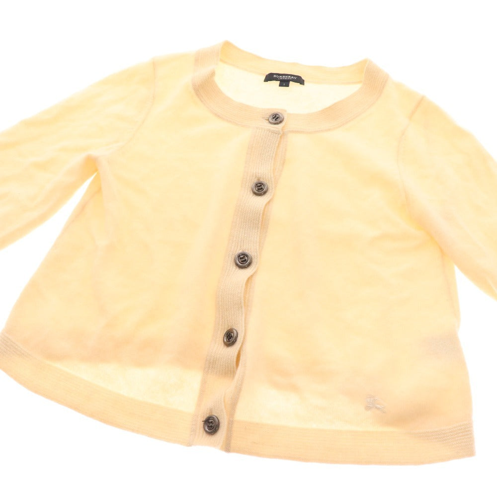 ■ バーバリー アンサンブル タートルネックニット 半袖 カーディガン トップス カシミヤ レディース 1 ホワイト