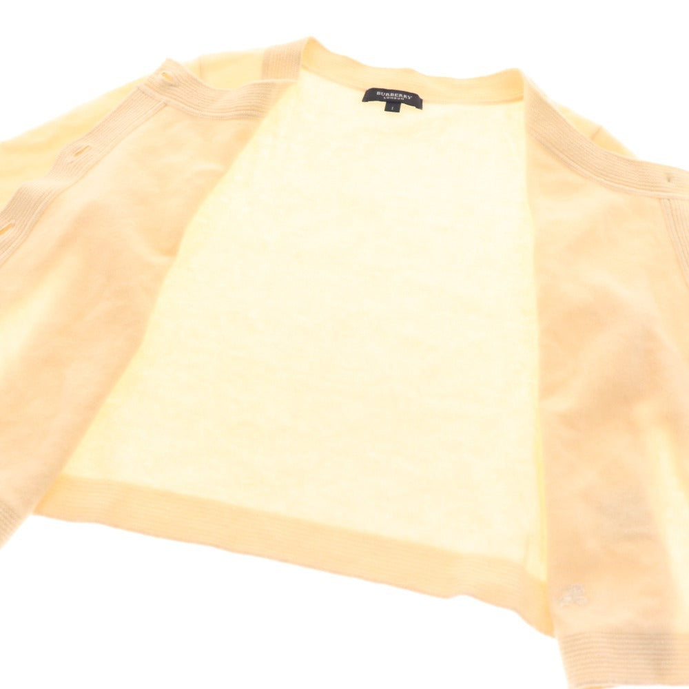 ■ バーバリー アンサンブル タートルネックニット 半袖 カーディガン トップス カシミヤ レディース 1 ホワイト