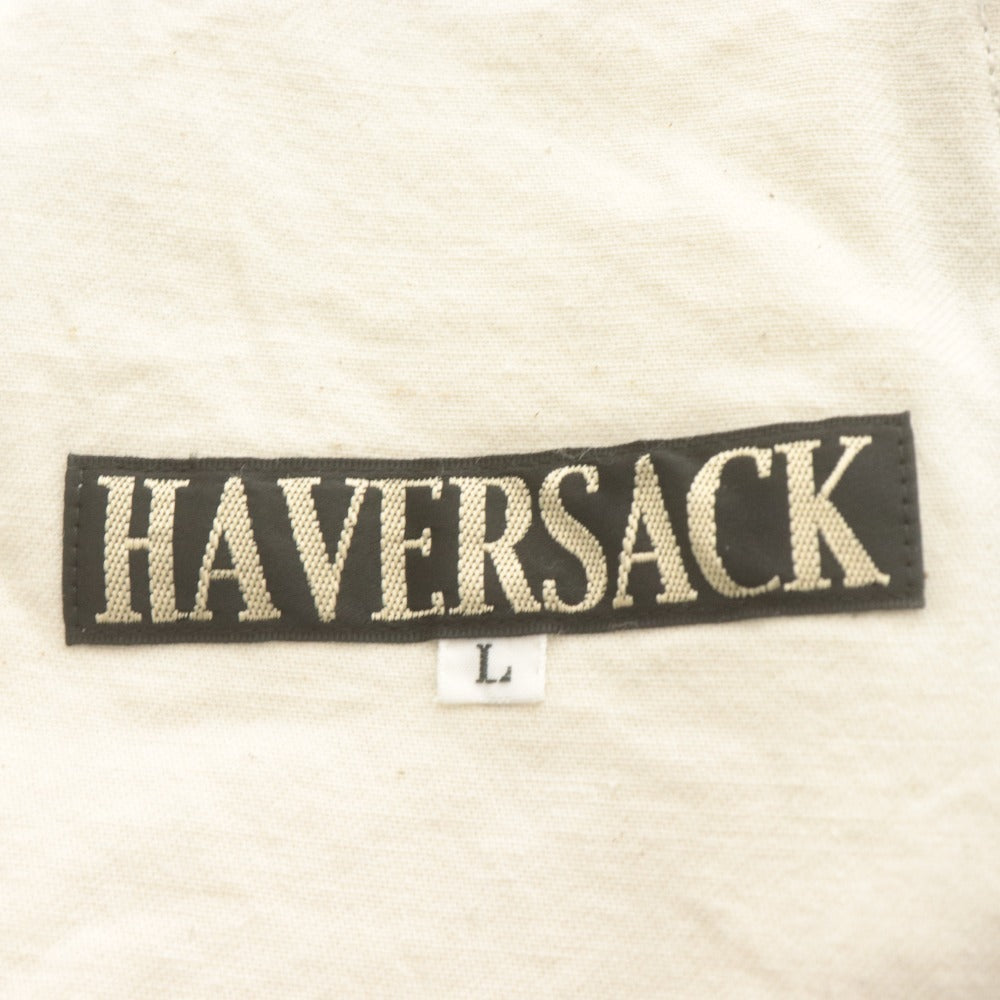 ■ ハバーサック HAVERSACK デニムパンツ ボトムス 862525 セルビッチ ハイウエスト クロップド ワイド レディース メンズ L インディゴ