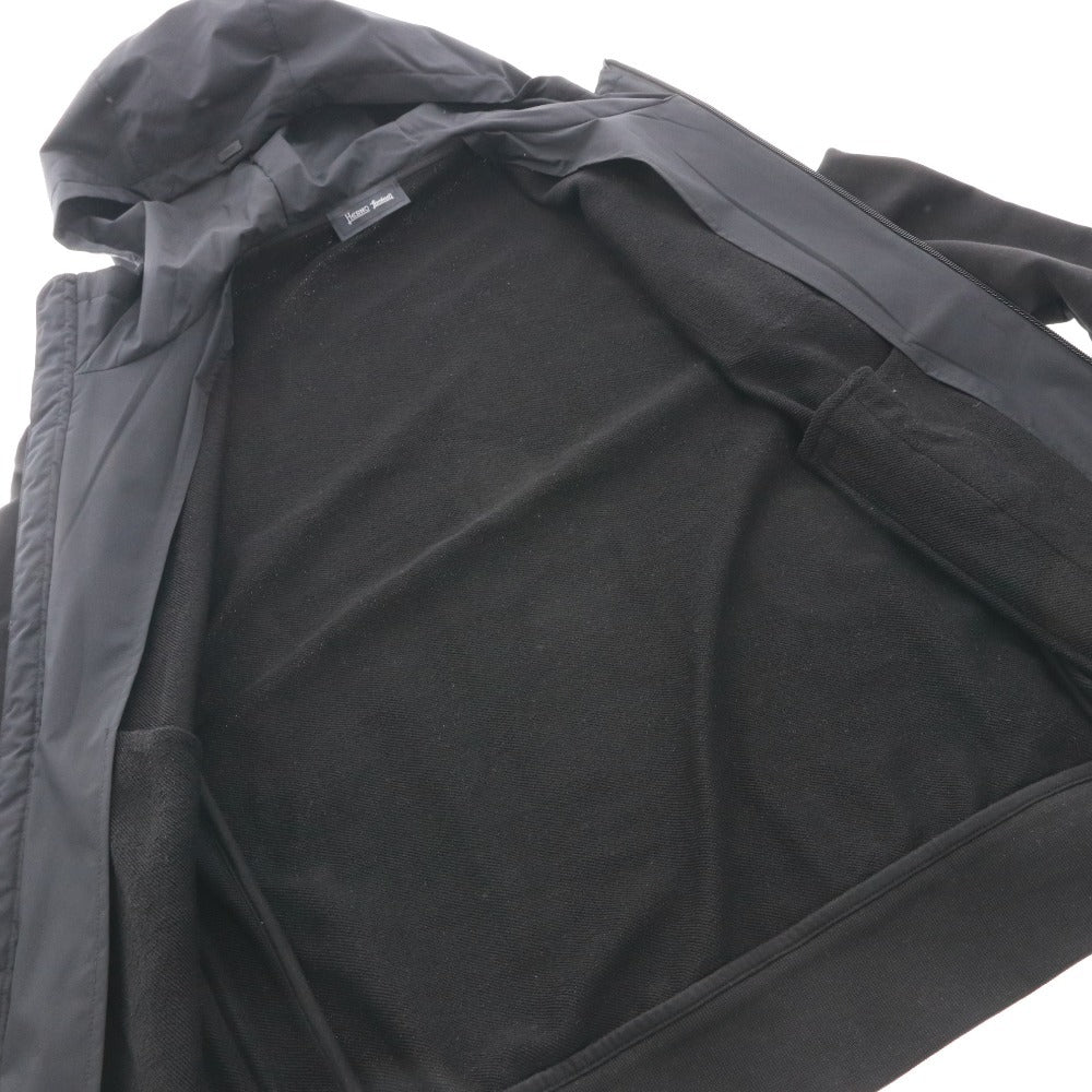 HERNO Laminar Men's Jacket, Size 46, Black, Zippered, Pockets, Hooded