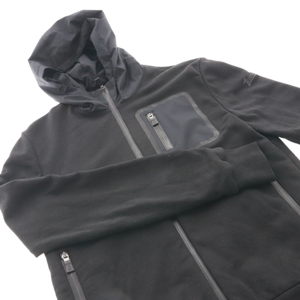 HERNO Laminar Men's Jacket, Size 46, Black, Zippered, Pockets, Hooded