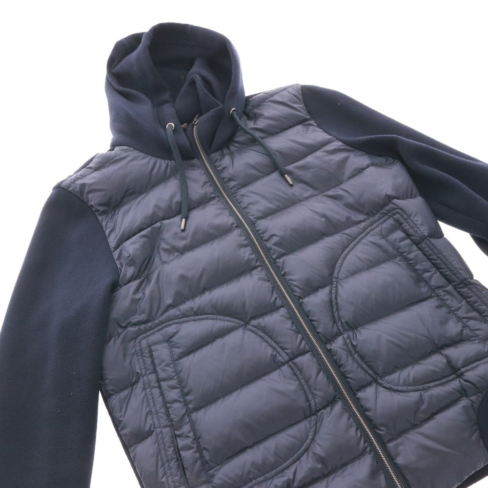 ■ HERNO ヘルノ ジャケット アウター ファスナー ポケット フード メンズ レディース 44 ネイビー ダークネイビー