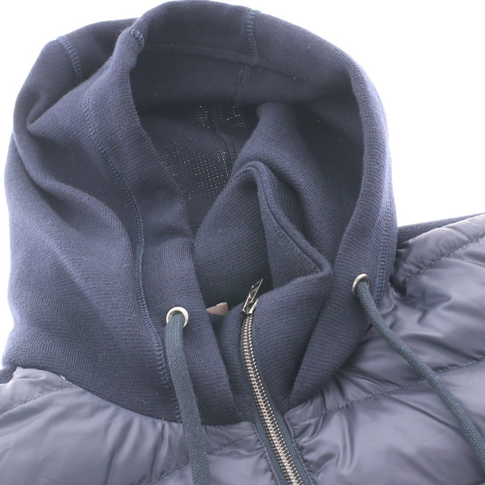 ■ HERNO ヘルノ ジャケット アウター ファスナー ポケット フード メンズ レディース 44 ネイビー ダークネイビー