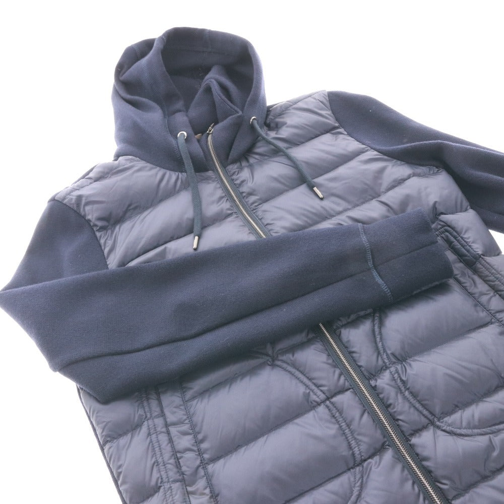 ■ HERNO ヘルノ ジャケット アウター ファスナー ポケット フード メンズ レディース 44 ネイビー ダークネイビー