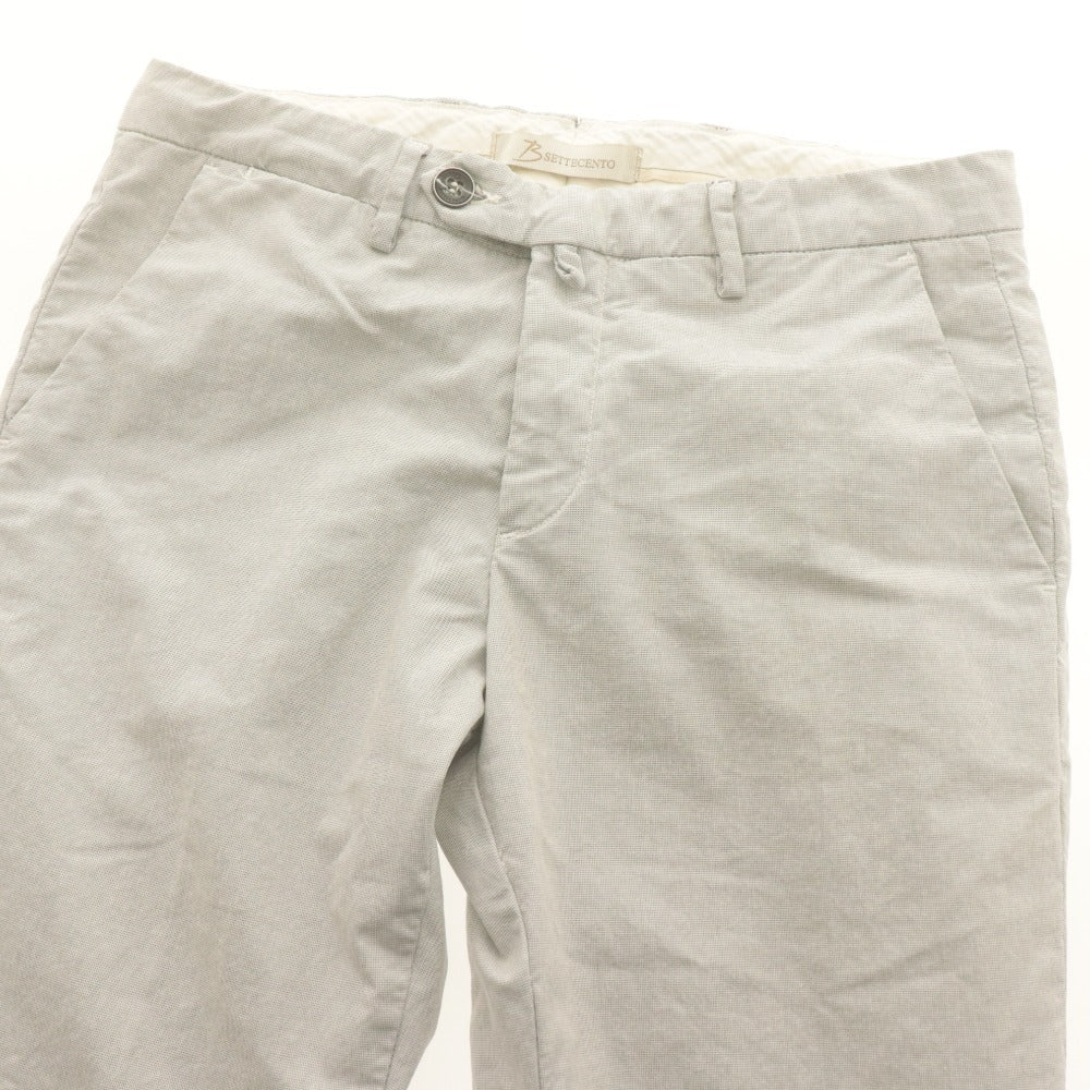■ Bsettecento ビーセッテチェント パンツ スラックス ボトムス Lucky Pocket B700 イタリア製 メンズ 30 (M相当) ライトグレー