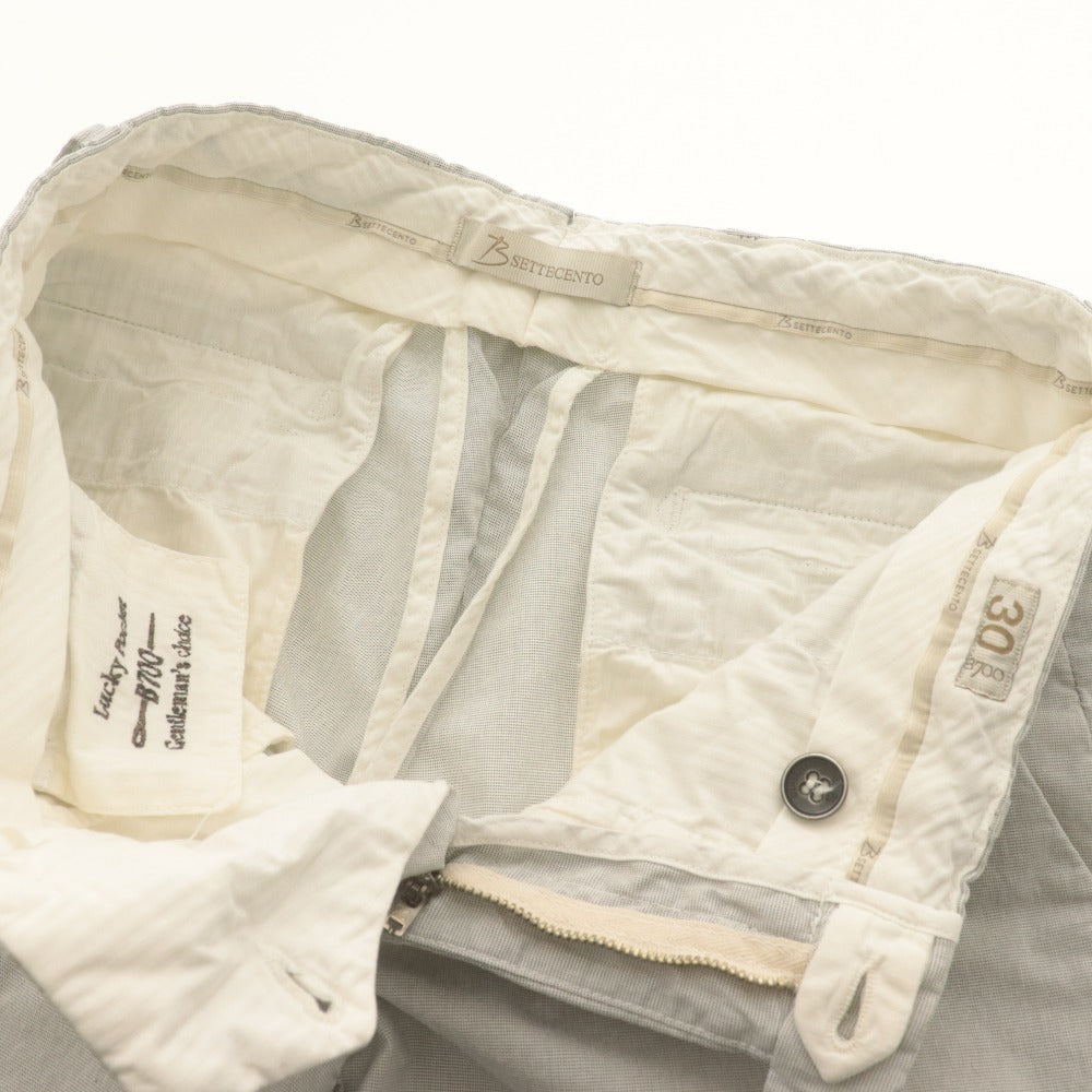 ■ Bsettecento ビーセッテチェント パンツ スラックス ボトムス Lucky Pocket B700 イタリア製 メンズ 30 (M相当) ライトグレー