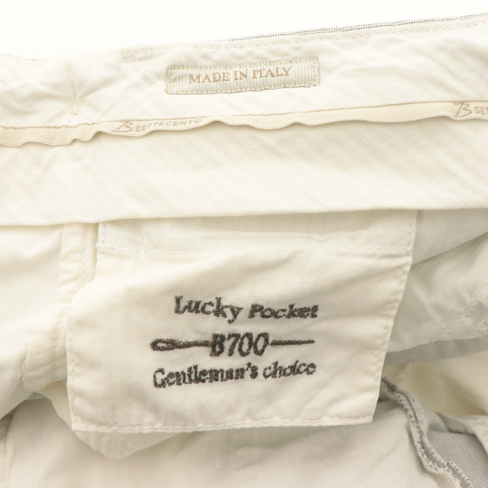 ■ Bsettecento ビーセッテチェント パンツ スラックス ボトムス Lucky Pocket B700 イタリア製 メンズ 30 (M相当) ライトグレー