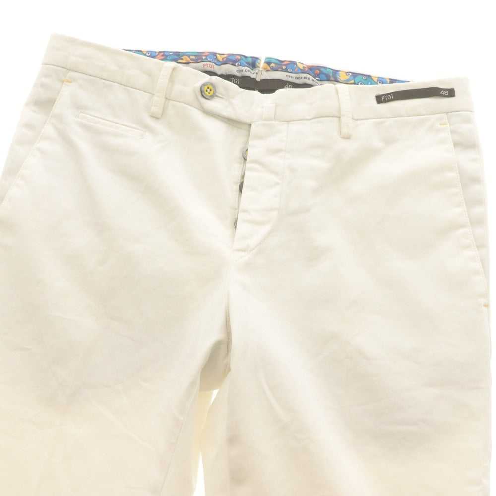 ■ PT01 ピーティーゼロウーノ チノパンツ ボトムス ストレッチ SUPER SLIM FIT Style:Reef メンズ 46(M相当) ホワイト 白系