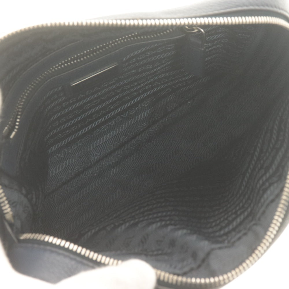 ■ PRADA プラダ ショルダーバッグ 鞄 2VH094 165 トライアングルロゴ ヴィッテロ シティ レザー 革 メンズ レディース ネイビー