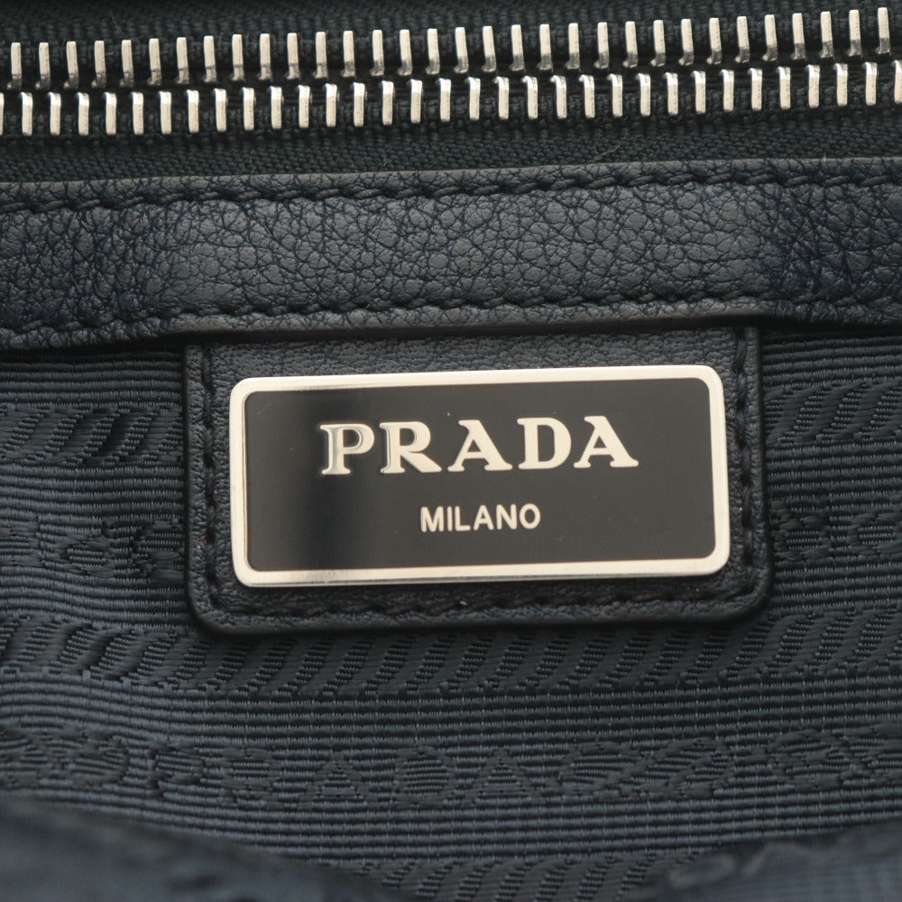 ■ PRADA プラダ ショルダーバッグ 鞄 2VH094 165 トライアングルロゴ ヴィッテロ シティ レザー 革 メンズ レディース ネイビー