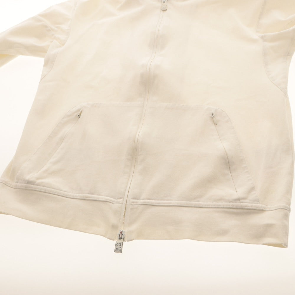 ■ LARDINI ラルディーニ パーカー ジャケット アウター ファスナー ポケット フード 無地 メンズ レディース 44 ホワイト系