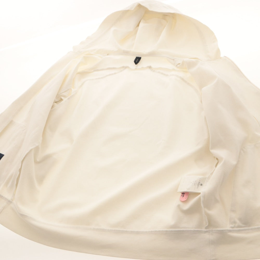 ■ LARDINI ラルディーニ パーカー ジャケット アウター ファスナー ポケット フード 無地 メンズ レディース 44 ホワイト系