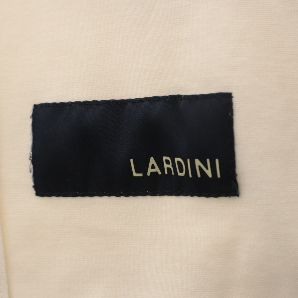 ■ LARDINI ラルディーニ パーカー ジャケット アウター ファスナー ポケット フード 無地 メンズ レディース 44 ホワイト系