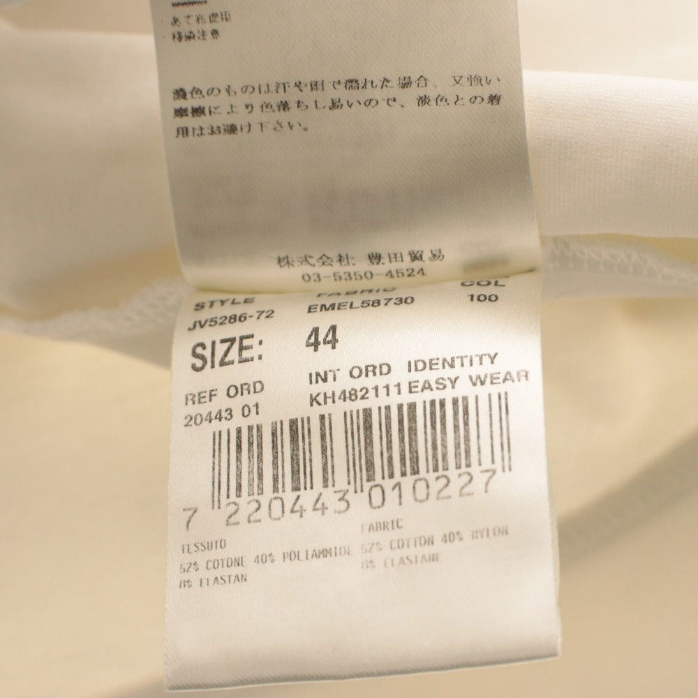 ■ LARDINI ラルディーニ パーカー ジャケット アウター ファスナー ポケット フード 無地 メンズ レディース 44 ホワイト系