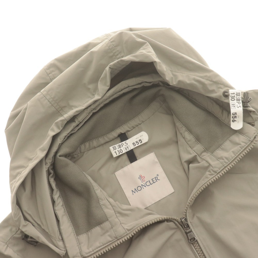 ■ MONCLER モンクレール ジャケット アウター ファスナー ポケット フード 無地 ロゴワッペン メンズ 2 カーキグレー系