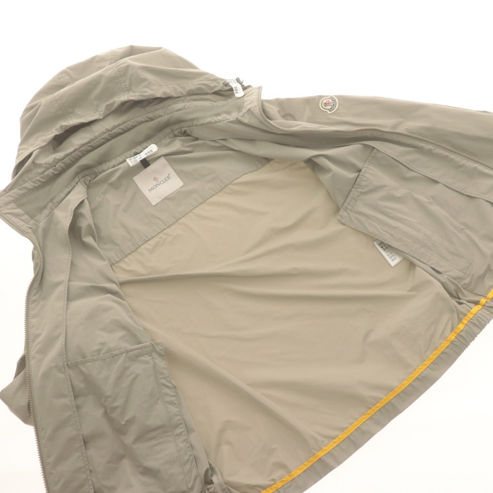 ■ MONCLER モンクレール ジャケット アウター ファスナー ポケット フード 無地 ロゴワッペン メンズ 2 カーキグレー系