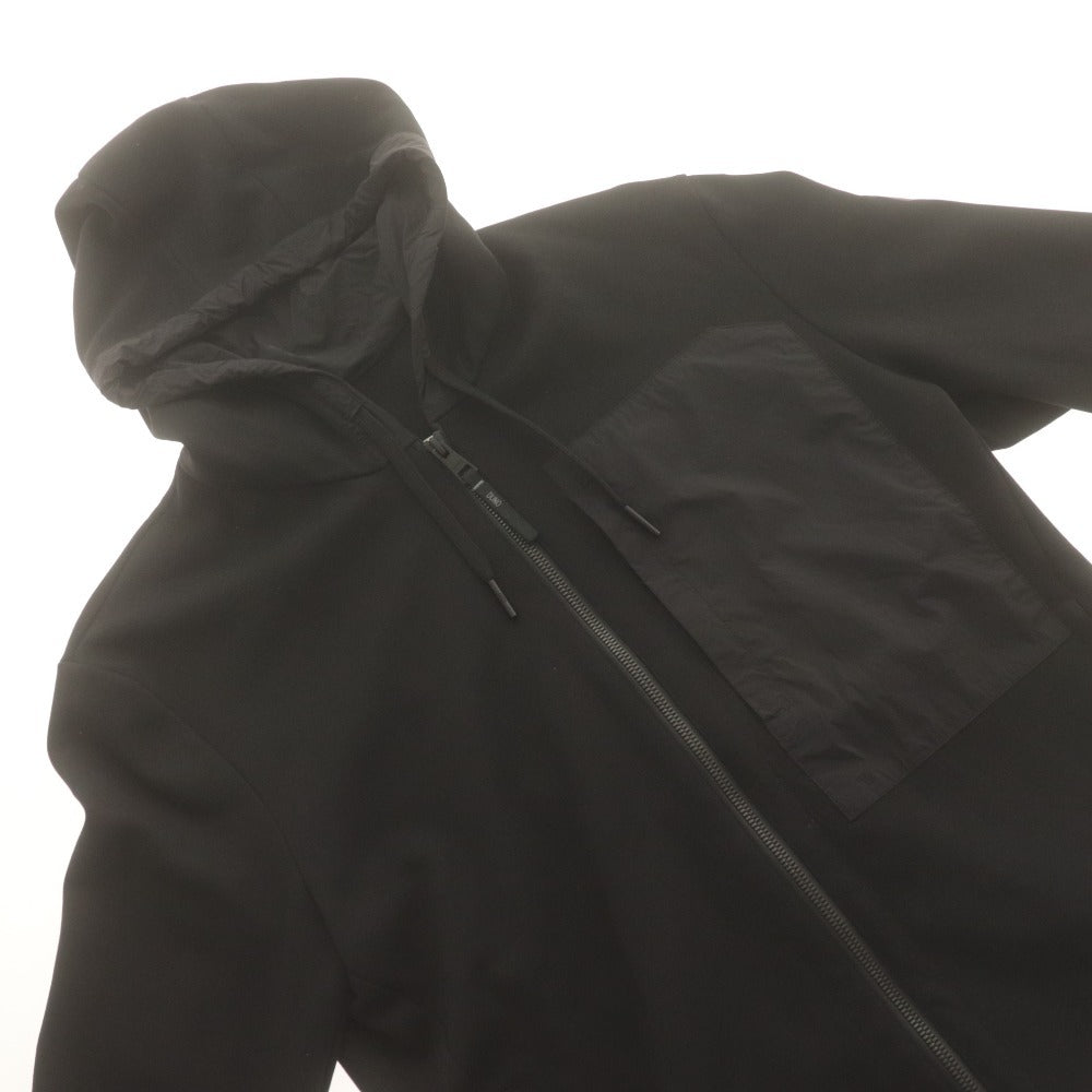 ■ DUNO Jacket Parka Outerwear Zipper Pocket Hooded Solid Men's 46 Black