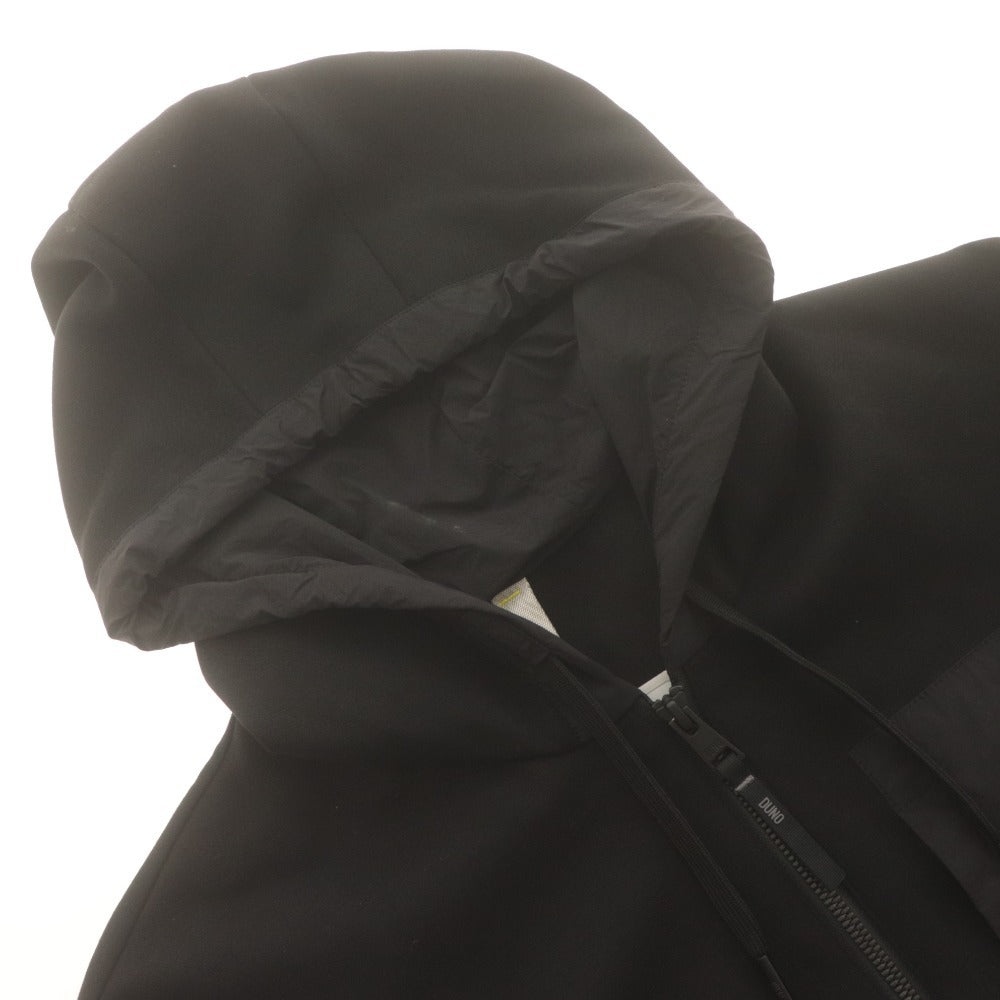 ■ DUNO Jacket Parka Outerwear Zipper Pocket Hooded Solid Men's 46 Black