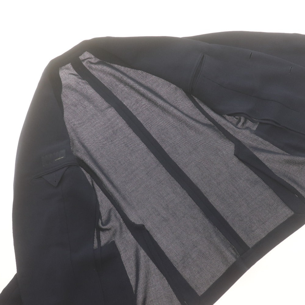■ LARDINI ラルディーニ ジャケット アウター ボタン ポケット 無地 ワンポイント メンズ 44 ネイビー系