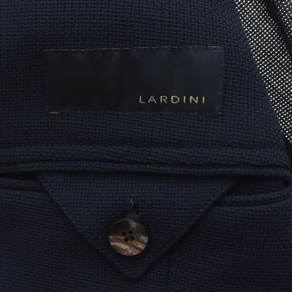 ■ LARDINI ラルディーニ ジャケット アウター ボタン ポケット 無地 ワンポイント メンズ 44 ネイビー系